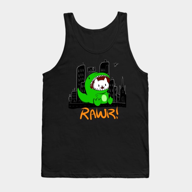 Rawr Cat Tank Top by tighttee